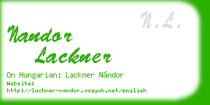 nandor lackner business card